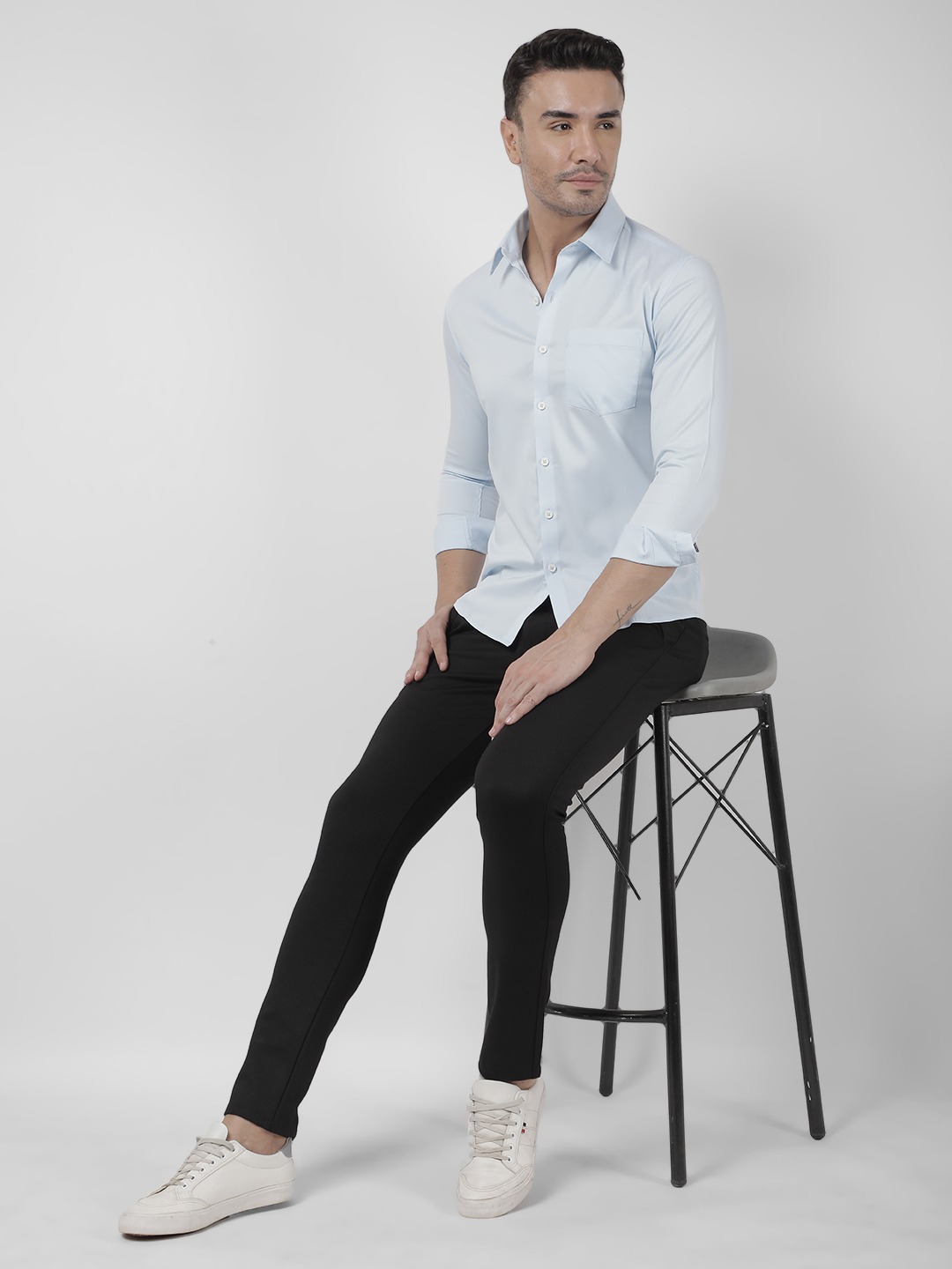 Numero Uno Men SOLID Blue Shirt